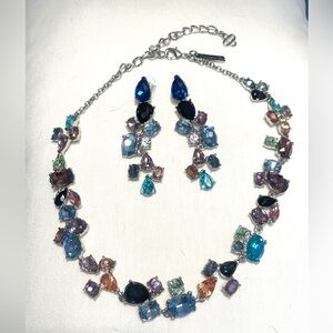 Oscar de la renta earring and necklace set